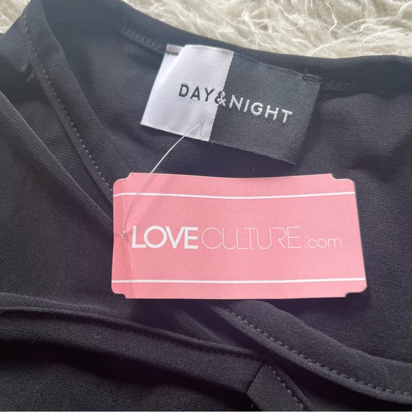 4/$19 NWT Day & Night black sheer cutout dress size M - Picture 4 of 5